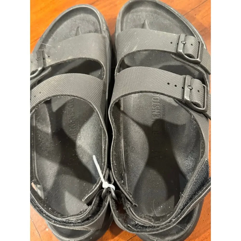 Birkenstock Mogami Birko-Flor Black Sandals EU 44 Men US 11.5 Regular Width